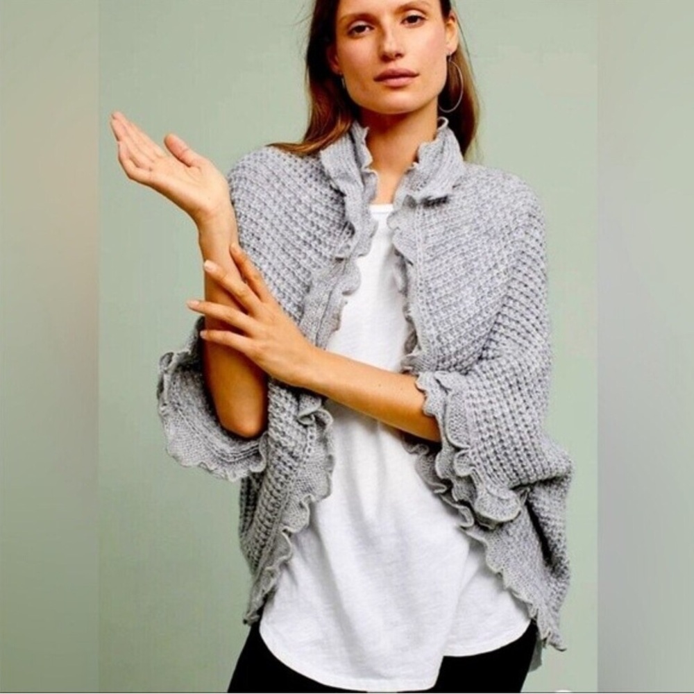 Anthropologie Ruffled Women's Cardigan